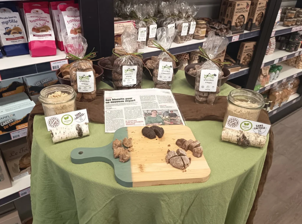 Les petits biscuits de La Foret d'Allorie : alimentation vegan, sans gluten et sans lactose