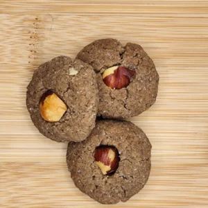 biscuit vegan sans gluten, sans lactose produit en Corrèze. Noisette