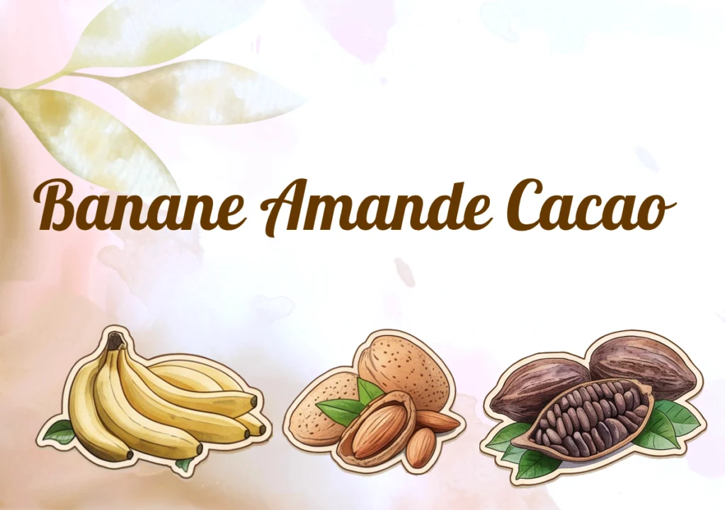 gruau de nuit overnight banane amande cacao sans gluten, sans lactose, vegan